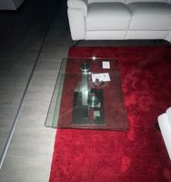 Grand canapé en cuir blanc formant un U avec pouf assorti + … (photo 5)