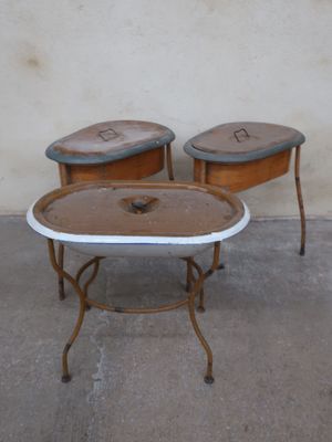two tables that are sitting next to each other