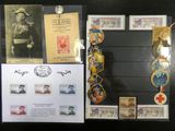 la photo d'une vitrine contenant des timbres