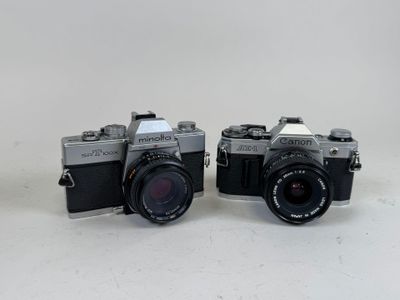 Lot comprenant : - CANON AE-1 24 x 36 Canon Lens 2,8/28mm. - Photo 1