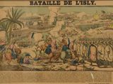 une photo d'un tableau représentant une bataille entre deux hommes