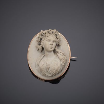 an image of a woman with a wreath of flowers in her hair