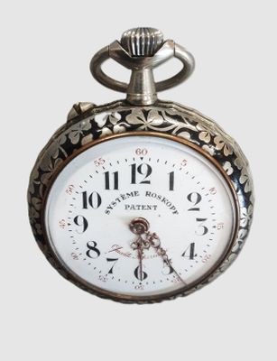 Montre en argent niélé