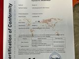 a certificate on a red folder with a picture of a map