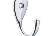 a close up of a metal hook on a white background