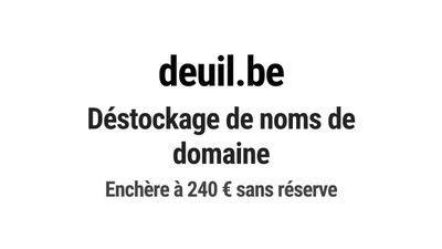 Nom de domaine deuil.be. Catégorie: Santé et médical.