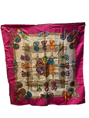 HERMES Carré en twill de soie modèle "Les rubans du cheval".… - Photo 1