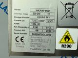a picture of a label on a machine that is not working