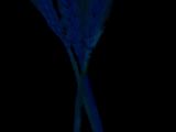 a blue flower that is glowing in the dark
