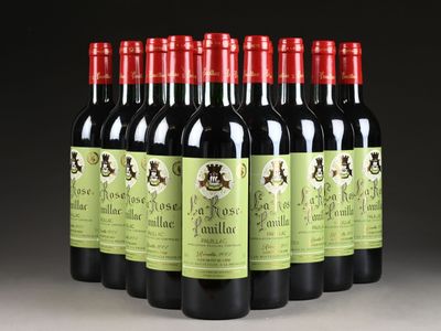 six bouteilles de vin rouge alignées sur une table