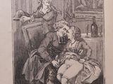 une vieille photo représentant une femme assise sur une chaise à côté d'un enfant