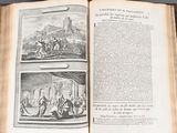 an open book with pictures of people on it