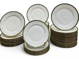 a lot of plates that are stacked on top of each other