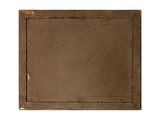 an old wooden picture frame on a white background with a white background