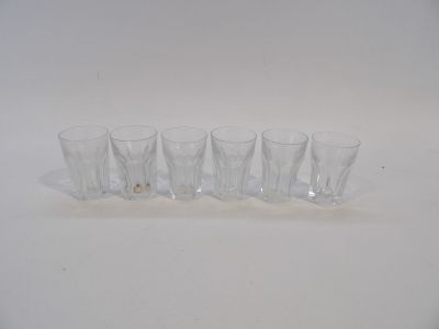 BACCARAT, Suite de 6 verres à eau en cristal.