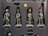 a chocolate mold of a toy soldier set in a box