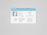 a picture of a identification card with a picture of a dog