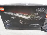 the box of the lego star wars imperial starfighter is open