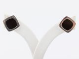 two white hoses that are connected to each other
