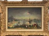 a picture of a painting on display in a museum