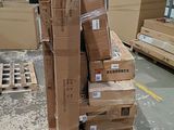 boxes stacked on top of each other in a warehouse