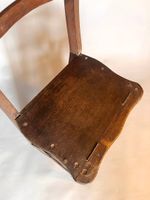 Chaise formant escabeau dépliable en bois et articulation mé… (photo 2)