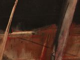 a painting of a boat that is sitting in the water