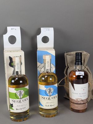 1 B Whisky single malt bio tourbé, Sequoia, Black cat, 70 cl…