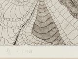 drawing of a dragon on a piece of paper in a frame