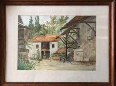 La cours (39X51 encadré)