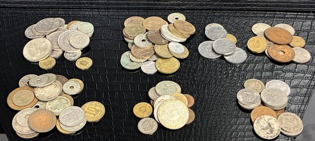 Pièces démonétisées : Allemagne, Suisse, Afrique, Italie, Anglete...
