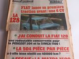 an old newspaper with a picture of a car on it
