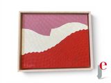a picture of a picture of a red and white mountain