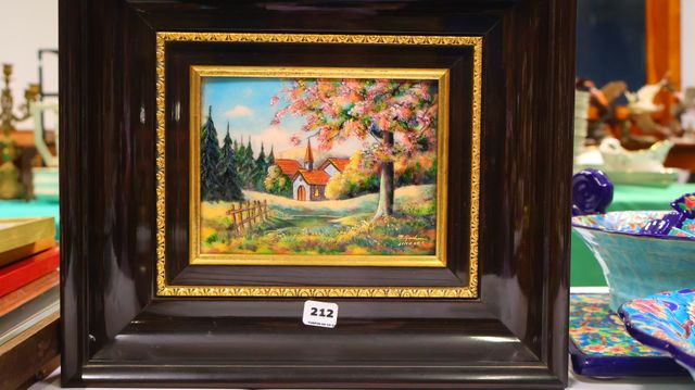 Email de Limoges signé RATHONIE « « le hameau » 12 x 15