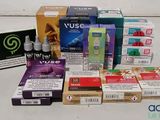 beaucoup de cigarettes différentes sur la table