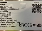 a close up of a metal plate with a qr code on it