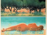 une image représentant un tableau d'une femme nue allongée sur une plage