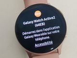 a close up of a smart watch with a message on the screen