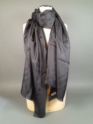 an image of a black scarf on a mannequin