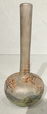 DAUM NANCY "à la Croix de Lorraine" - Petit vase soliflore e… - Photo 1