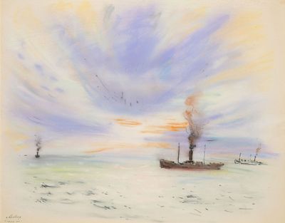 André HAMBOURG (1909-1999) Estuaire