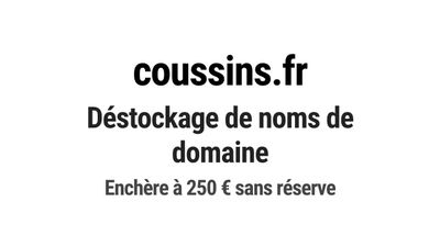 Nom de domaine coussins.fr. Catégorie: Commerce et e-commerc…