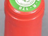 a close up of a bottle of wine with a label on it