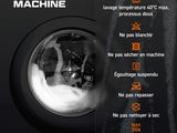 the front of a washing machine with instructions on how to use it