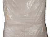 a close up of a bag of plastic material on a white background