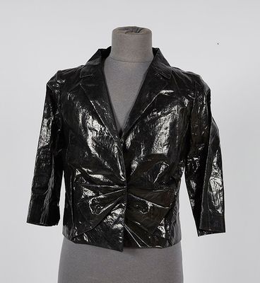 shiny black leather jacket on a mannequin mannequin mannequin mannequin mannequin mannequin mannequin mannequin manne