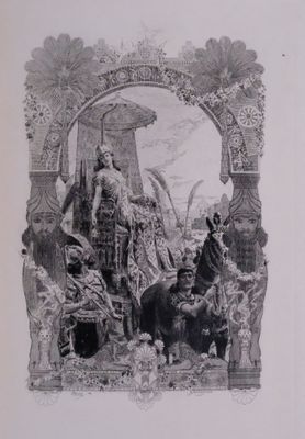an old black and white drawing of a man riding a horse