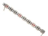 an image of a bracelet with hearts and crosses on it