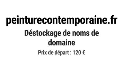 Nom de domaine peinturecontemporaine.