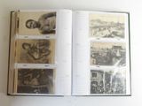 an open book with pictures of people on it